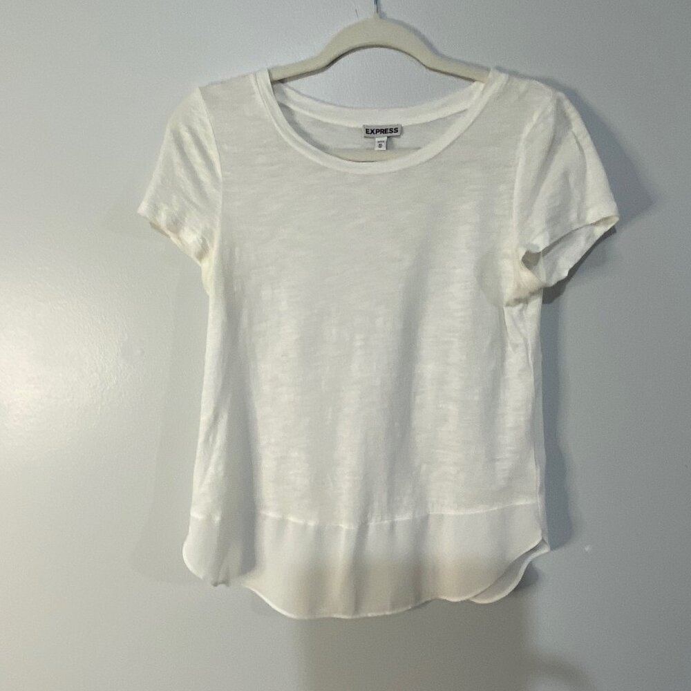 Like New "Express" White short Sleeve Top XS